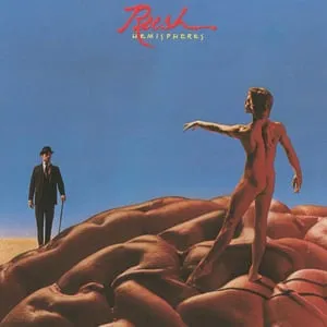 In case you're curious, this is the Hemispheres cover art. I imagine this raised an eyebrow or two at home.